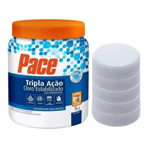 HTH- PACE- TRIPLA AÇAO TABLETE 200GR POTE 5/UN